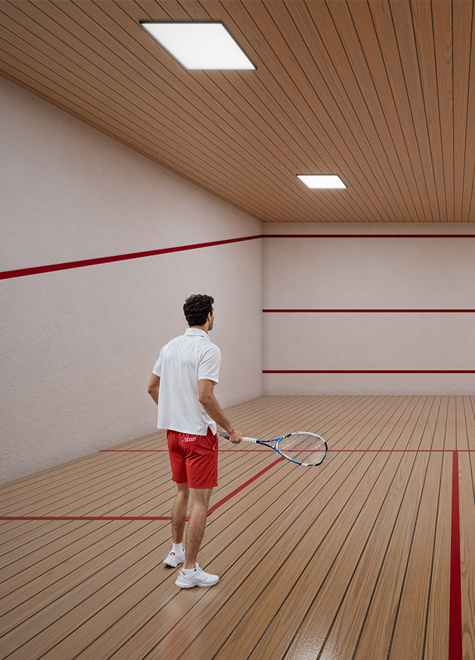 Squash Court at Avhad Bayline Residences, Mahim West