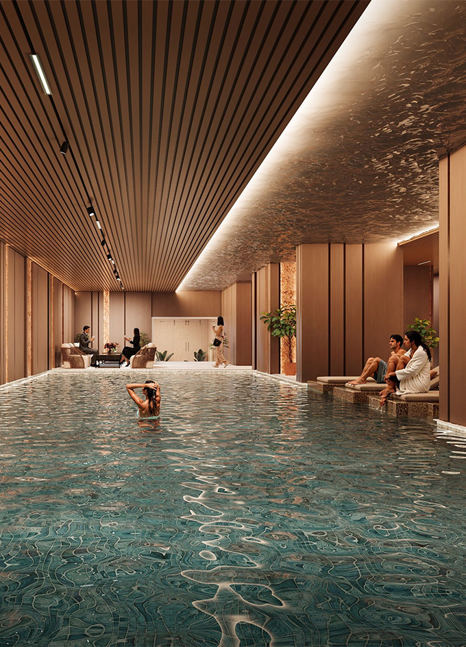 Swimming Pool at Avhad Bayline Residences, Mahim West